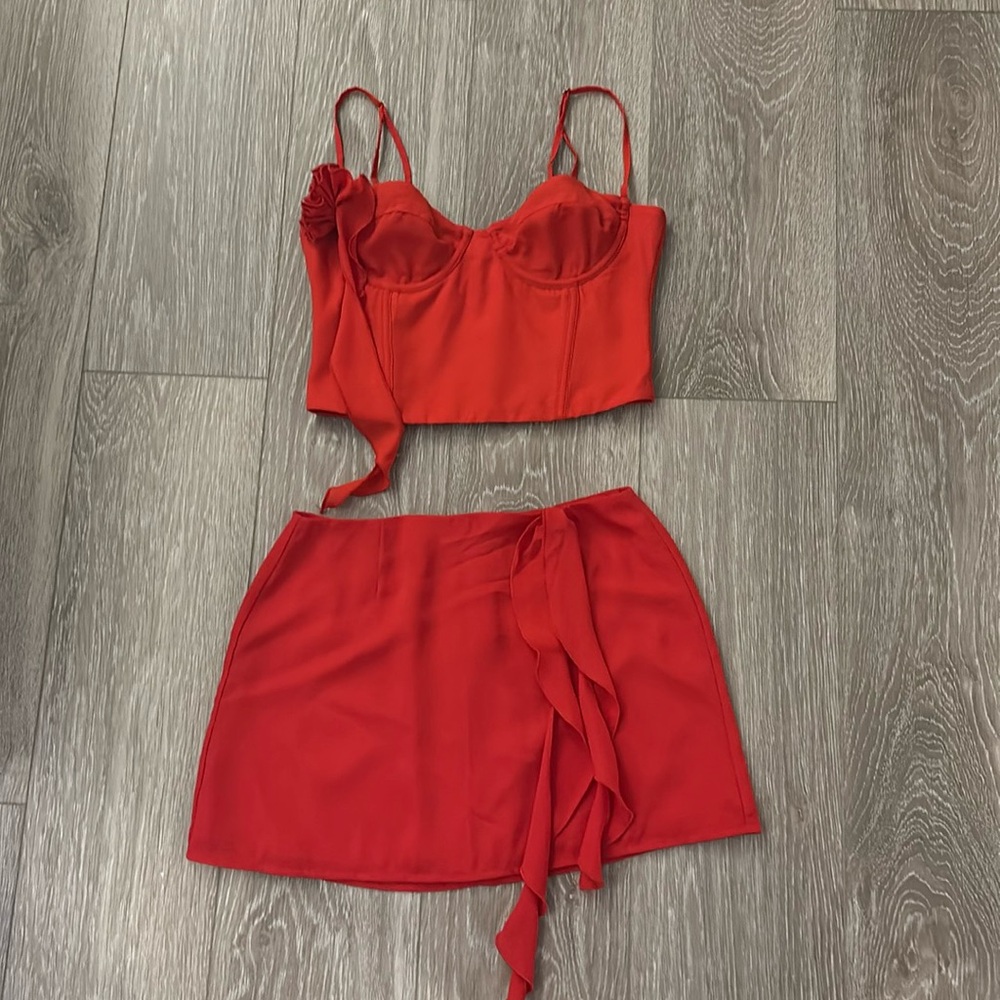 White Fox Skirt Set S/XS